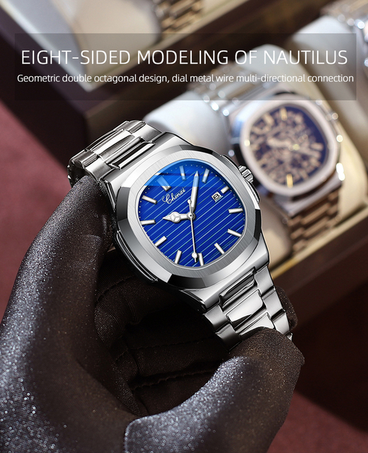 Mężczyźni zegarek kwarcowy CHENXI 2021 biznesowy, luksusowa marka, stal nierdzewna, wodoodporny, luminoforowy - Wianko - 2