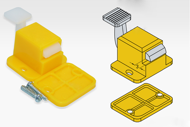 Worek z 2 sztukami żółtych stojaków klamra długie usta krótkie usta Rack do testowania opraw ICT - akcesoria do kołków - Wianko - 3