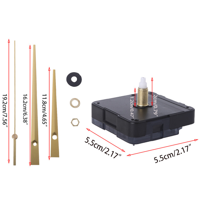 Zegar ścienny DIY z mechanizmem kwarcowym zasilanym baterią i kompletem do naprawy - Wianko - 6