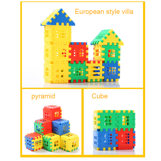 Edukacyjne plastikowe klocki budowlane dla dzieci - idealne do montażu w domu i przedszkolu - Wianko - 9