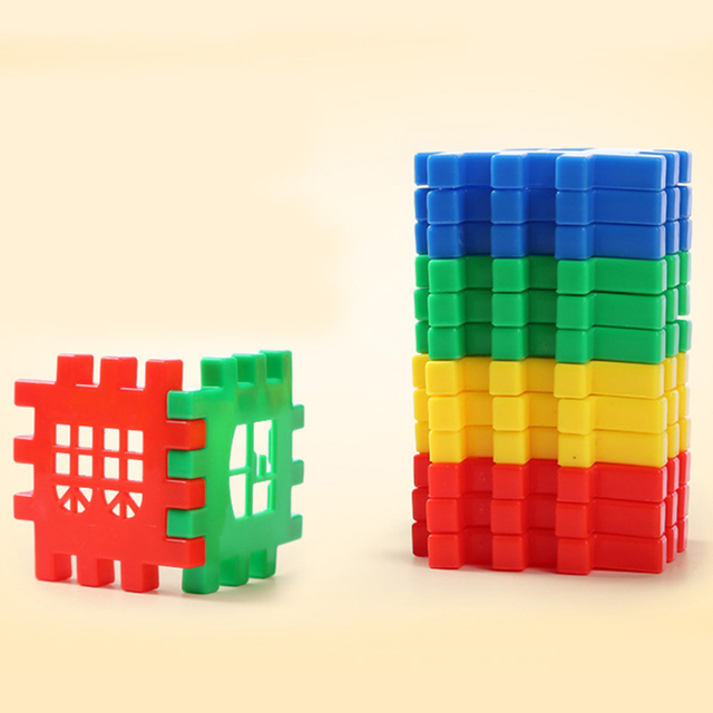 Edukacyjne plastikowe klocki budowlane dla dzieci - idealne do montażu w domu i przedszkolu - Wianko - 3