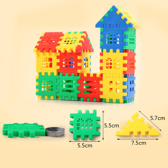 Edukacyjne plastikowe klocki budowlane dla dzieci - idealne do montażu w domu i przedszkolu - Wianko - 4