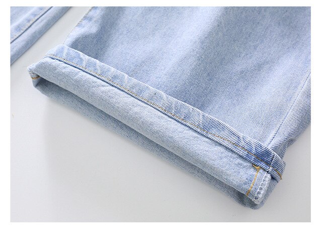 Nastolatki - Niebieskie jeansowe dżinsy dla dziewczyn z wysokim stanem i rozszerzanymi nogawkami - Wianko - 11