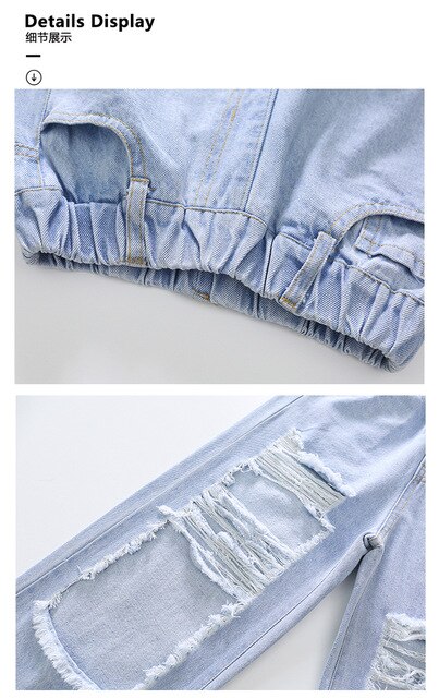 Nastolatki - Niebieskie jeansowe dżinsy dla dziewczyn z wysokim stanem i rozszerzanymi nogawkami - Wianko - 9