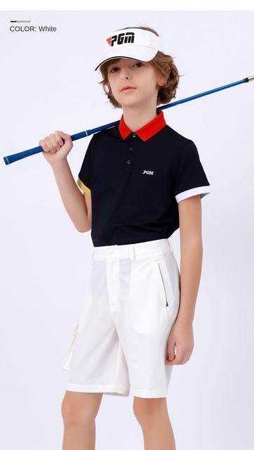 Chłopięce letnie spodenki golfowe PGM z elastyczną gumką KUZ104 - odzież sportowa casual dla dzieci - Wianko - 6