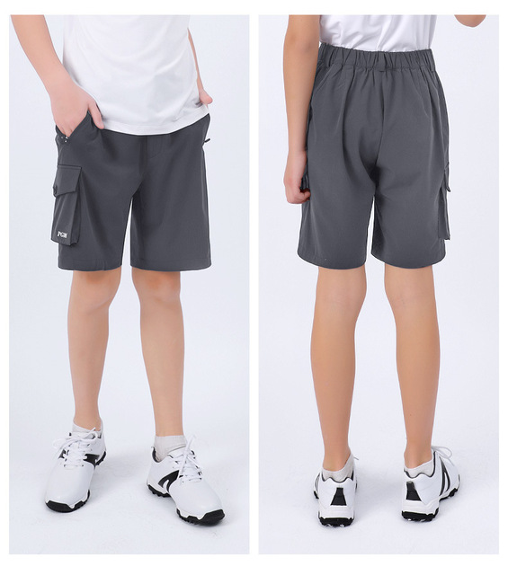 Chłopięce letnie spodenki golfowe PGM z elastyczną gumką KUZ104 - odzież sportowa casual dla dzieci - Wianko - 9