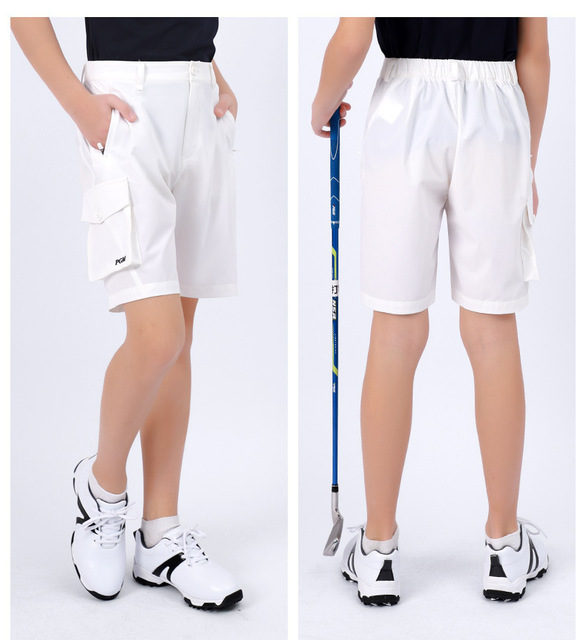 Chłopięce letnie spodenki golfowe PGM z elastyczną gumką KUZ104 - odzież sportowa casual dla dzieci - Wianko - 7