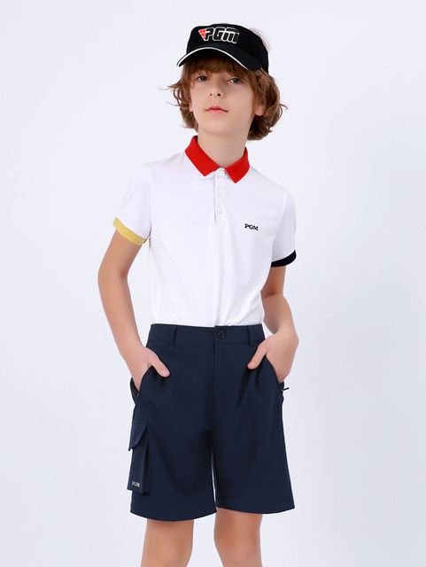 Chłopięce letnie spodenki golfowe PGM z elastyczną gumką KUZ104 - odzież sportowa casual dla dzieci - Wianko - 2
