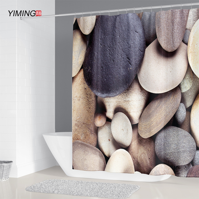 Zasłona prysznicowa z nadrukiem pleśni YIMING zmywalna 3D 240x180cm z hakiem dekoracyjnym - Wianko - 7