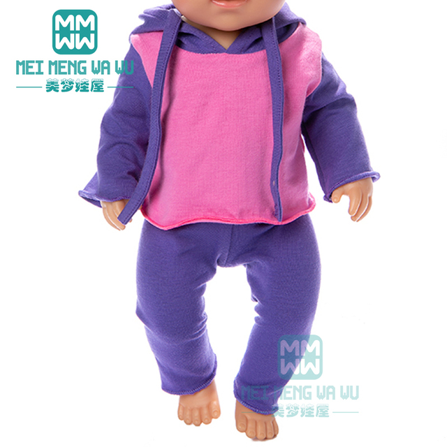 Ubrania dla lalki o długości 43cm - garnitur i ubranie do wypoczynku, dom mody dla noworodków - Wianko - 8