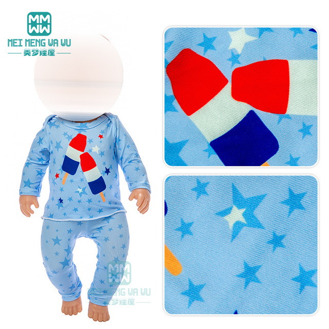Ubrania dla lalki o długości 43cm - garnitur i ubranie do wypoczynku, dom mody dla noworodków - Wianko - 3
