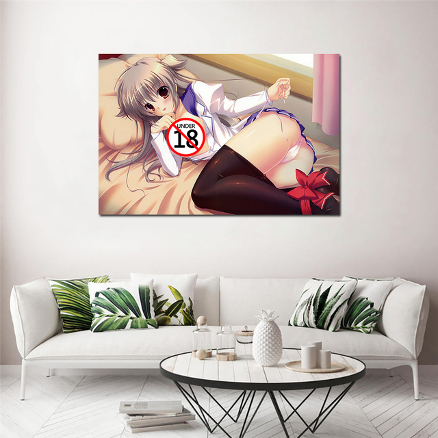 Plakat Anime Hot jednolite piękno - wydruk na płótnie do dekoracji domu w sypialni - malarstwo i kaligrafia - Wianko - 2