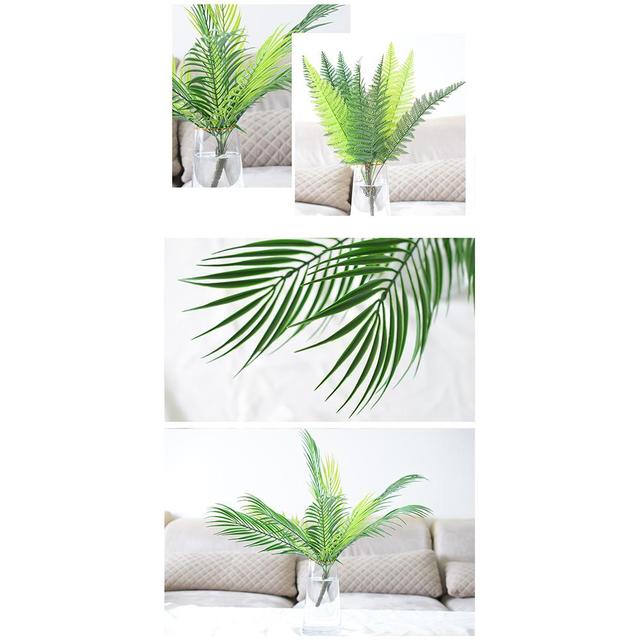 Sztuczna roślina paproć wysokiej jakości zielona dekoracja do sypialni i ślubna - Wianko - 2