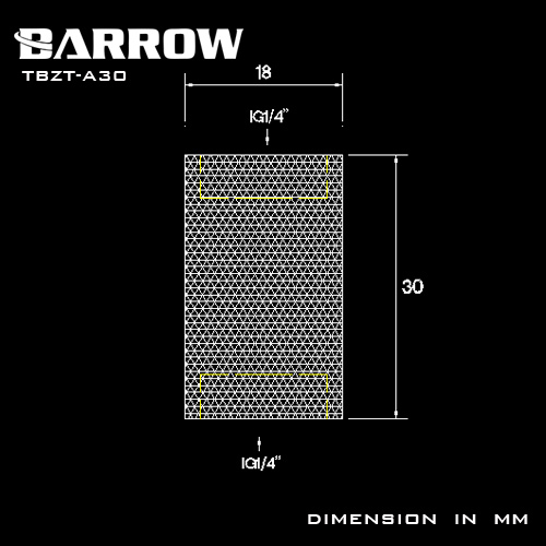 Adapter łącznik żeński do żeńskiego Barrow G1/4 (Extender 30mm) do montażu układu chłodzenia wodą – wentylacja i chłodzenie - Wianko - 5