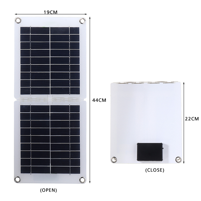 Składany moduł panelu słonecznego 60W do akumulatora samochodowego 18V/12V - ładowarka panelowa słoneczna RV USB DIY - Wianko - 4