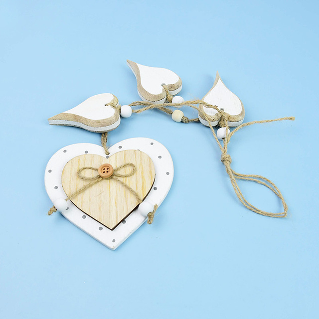 Wisiorek w kształcie drewnianego serca - dekoracja vintage na wesele, urodziny, imprezę walentynkową - Wianko - 10