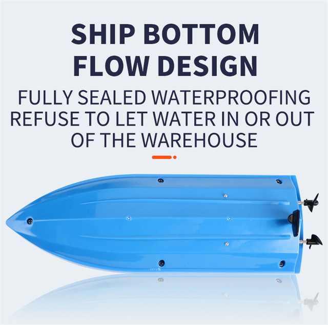 Nowa łódka RC 2.4 GHz, zdalnie sterowana, zabawka motorowa dla dzieci - szybki statek wyścigowy, z akumulatorami - prezent dla dzieci - Wianko - 10