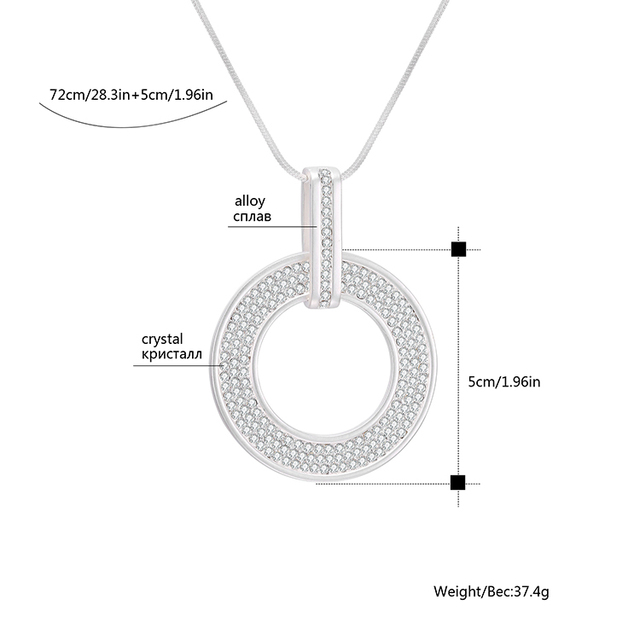 Naszyjnik z wisiorkiem KC złoty 2019 antyczny długi dla kobiet luksusowa biżuteria - Wianko - 2