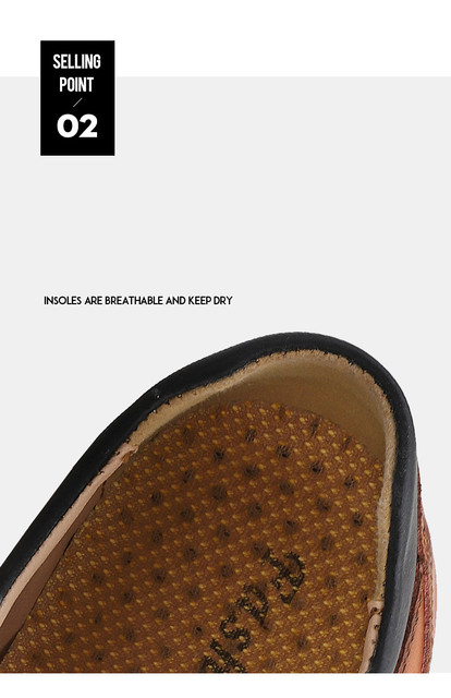 Męskie skórzane luksusowe buty do codziennego noszenia - trampki, mokasyny, buty wsuwane (rozmiar 48) - Wianko - 7