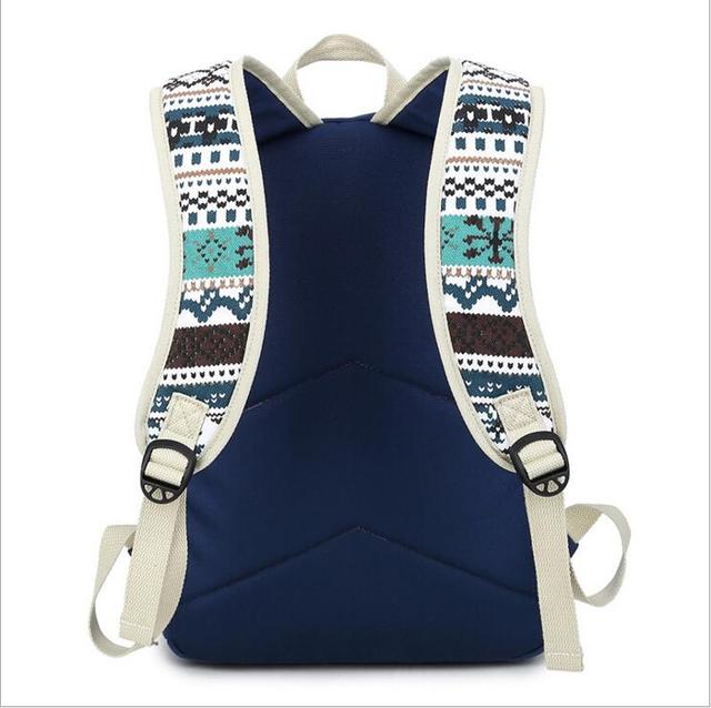 Nowa torba na ramię we wzory College dla kobiet - niebieska/zielona - Wianko - 2