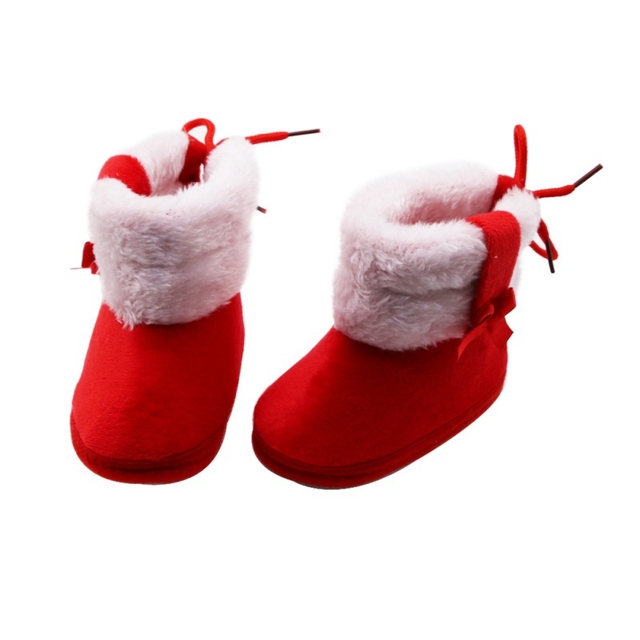 Zimowe buty śniegowe dla noworodka - chłopiec lub dziewczynka, futrzane, ciepłe, w połowie rury - Wianko - 6