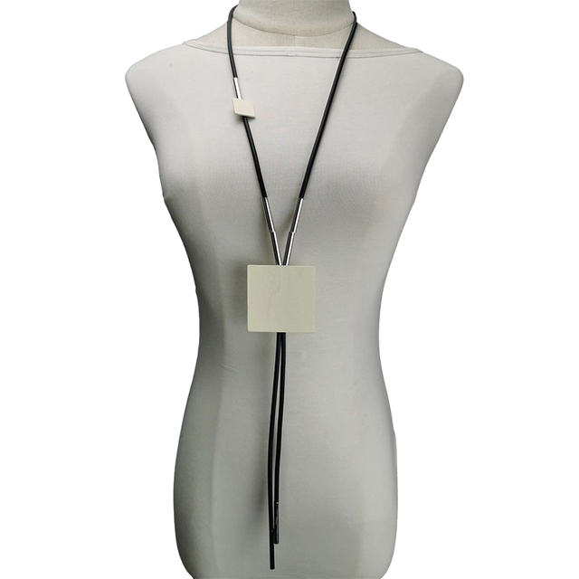 UKEBAY - Ręcznie robiony gumowy naszyjnik choker z łańcuszkiem - Biżuteria luksusowa dla kobiet - Wianko - 47