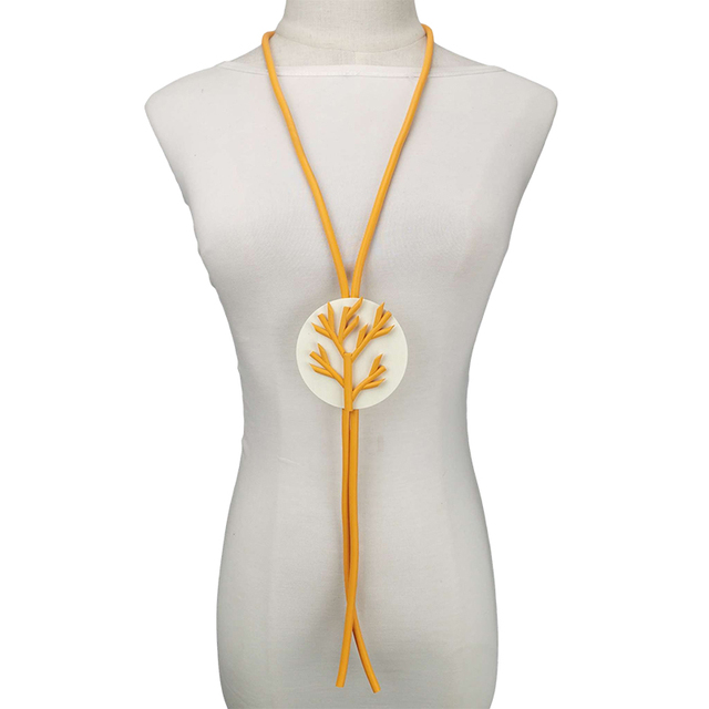 UKEBAY - Ręcznie robiony gumowy naszyjnik choker z łańcuszkiem - Biżuteria luksusowa dla kobiet - Wianko - 28