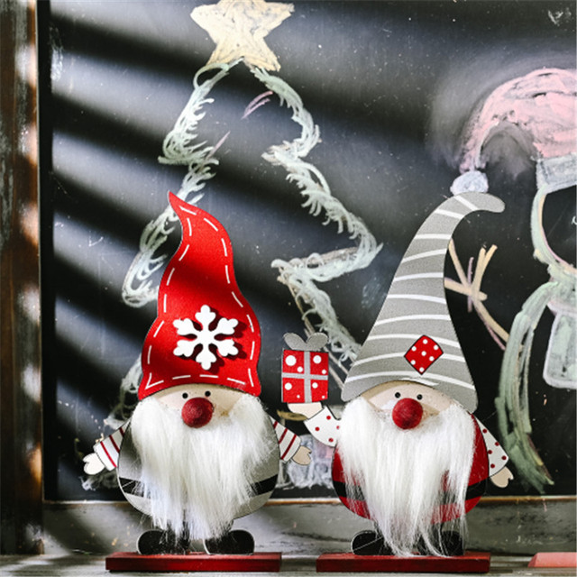 Dekoracja choinkowa - Święty Mikołaj Elf Ornament 2020 - Nowy Rok 2021 - Wesołych Świąt - Xmas - Drewniana - Wianko - 3