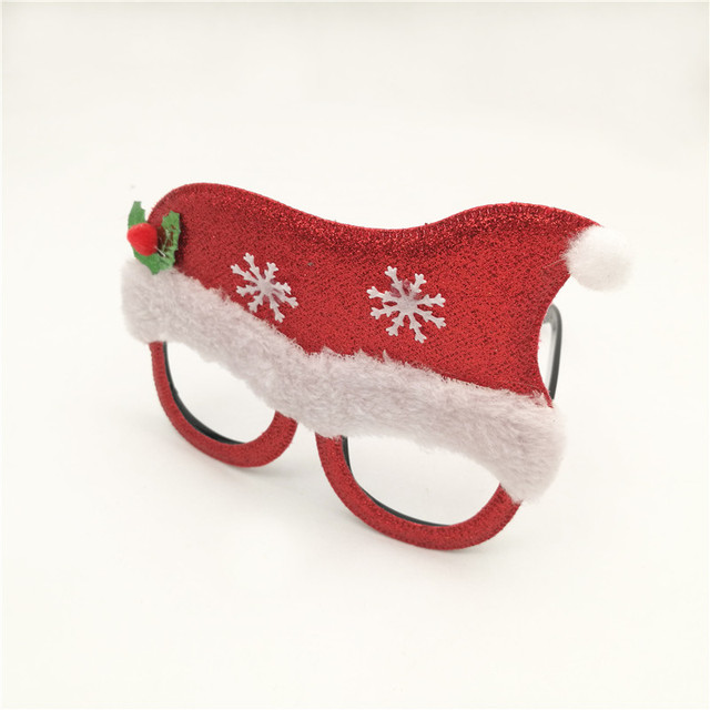Ozdobna ramka na zdjęcie Bożego Narodzenia - Świąteczny bałwanek Santa Claus Elk z okularami - Wianko - 13
