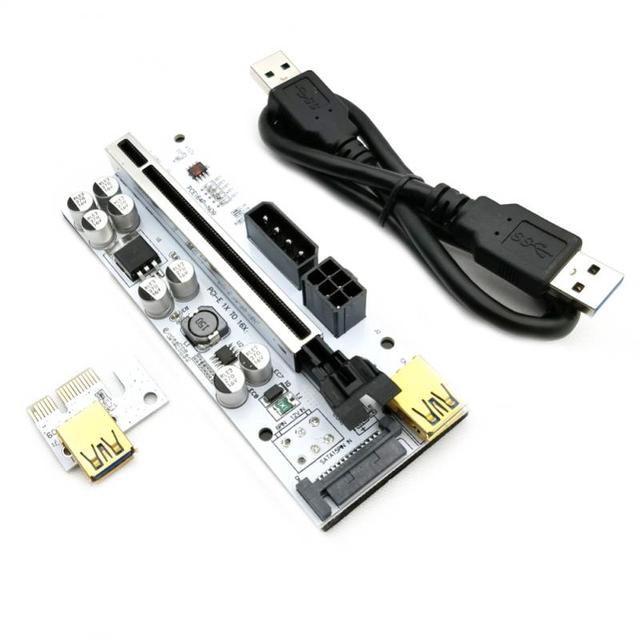 Kabel VER010-X PCI-E 1X 16X rozszerzający do karty graficznej z 4-pinowym zasilaniem SATA i 0.6M kablem USB 3.0 - Wianko - 13