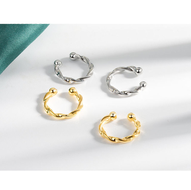 Klipsy do uszu QMCOCO 925 srebrne dla kobiet - nowy trend lato 2021, prosta geometria, elegancka biżuteria, prezenty - Wianko - 6