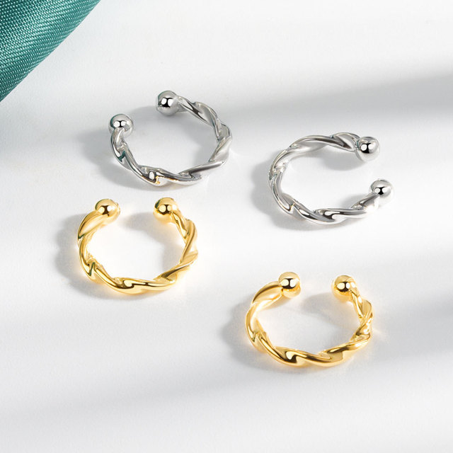 Klipsy do uszu QMCOCO 925 srebrne dla kobiet - nowy trend lato 2021, prosta geometria, elegancka biżuteria, prezenty - Wianko - 10
