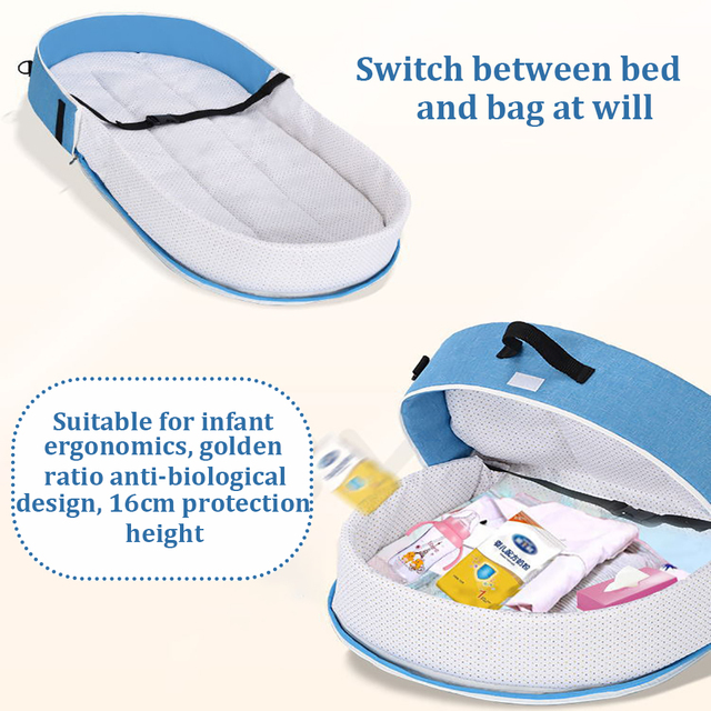 Przenośne łóżeczko Silibaby dla dziecka - łóżko przenośne, składane, wielofunkcyjne, przechowywanie w plecaku, odpędzanie komarów, odpowiednie na podróże - Wianko - 7