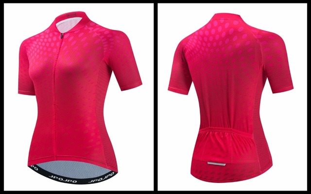Damska koszulka rowerowa z krótkim rękawem - letnia, szybkoschnąca, kolor fioletowy - Wianko - 17