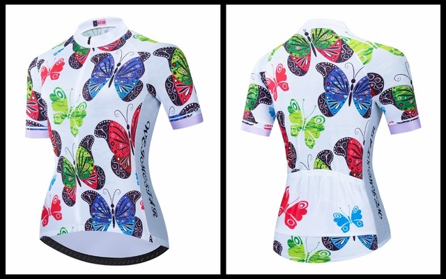 Damska koszulka rowerowa z krótkim rękawem - letnia, szybkoschnąca, kolor fioletowy - Wianko - 10