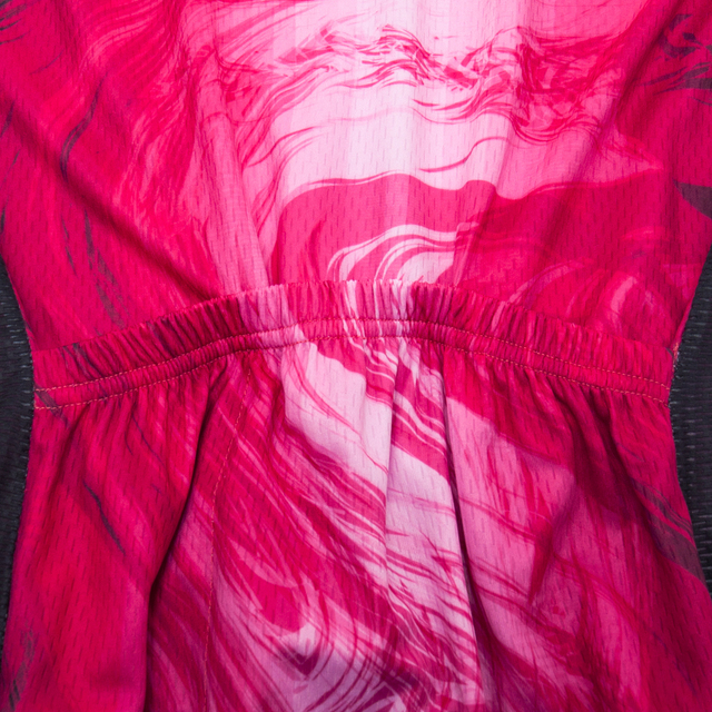 Damska koszulka rowerowa z krótkim rękawem - letnia, szybkoschnąca, kolor fioletowy - Wianko - 6