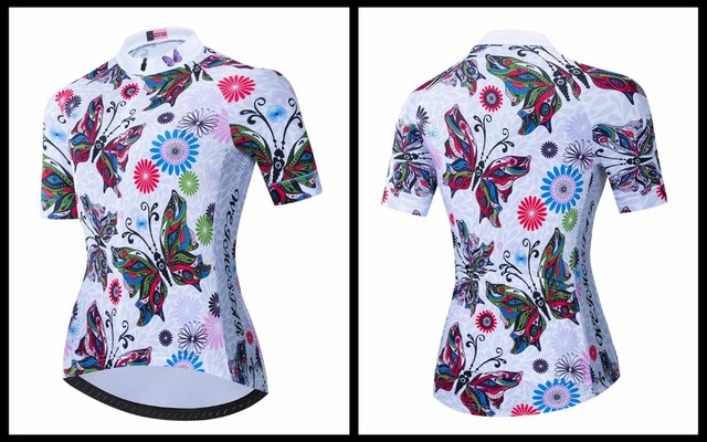Damska koszulka rowerowa z krótkim rękawem - letnia, szybkoschnąca, kolor fioletowy - Wianko - 9