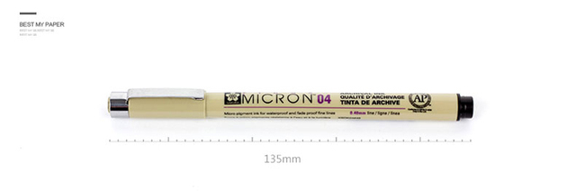 Sakura Pigma Micron Fine Pen - czarny długopis wodoodporny o gładkim tuszu do rysowania i szkicowania (1 sztuka) - Wianko - 7