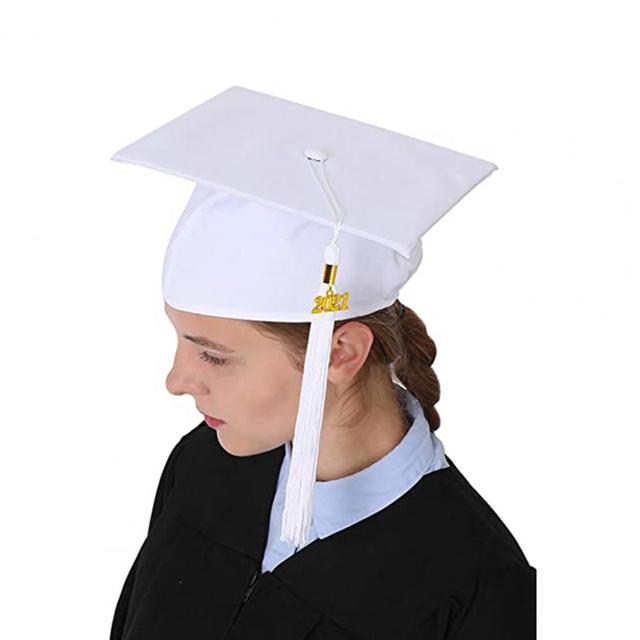 Czarna frędzlowa Mortarboard - Party czapka zakończenia szkoły dla akademickich mistrzów i lekarzy - Wianko - 3