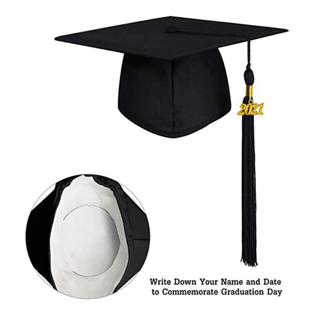 Czarna frędzlowa Mortarboard - Party czapka zakończenia szkoły dla akademickich mistrzów i lekarzy - Wianko - 14
