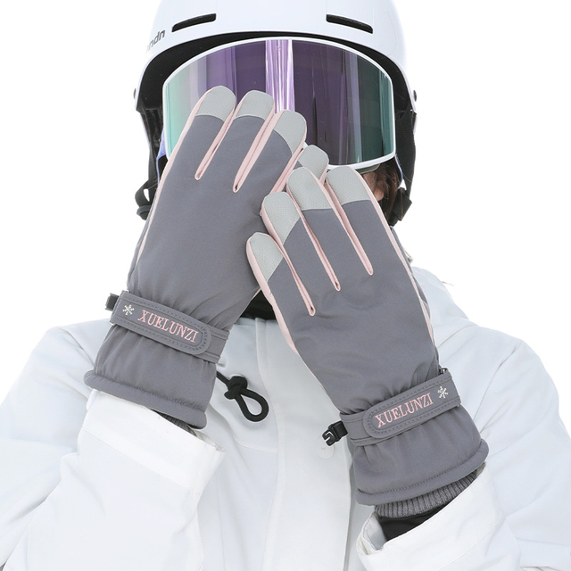 Rękawiczki narciarskie z funkcją dotykową (damskie/męskie) - termiczne, wodoodporne, ciepłe, snowboardowe - Wianko - 16