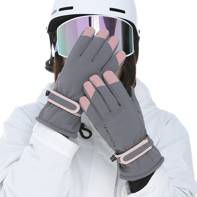 Rękawiczki narciarskie z funkcją dotykową (damskie/męskie) - termiczne, wodoodporne, ciepłe, snowboardowe - Wianko - 19