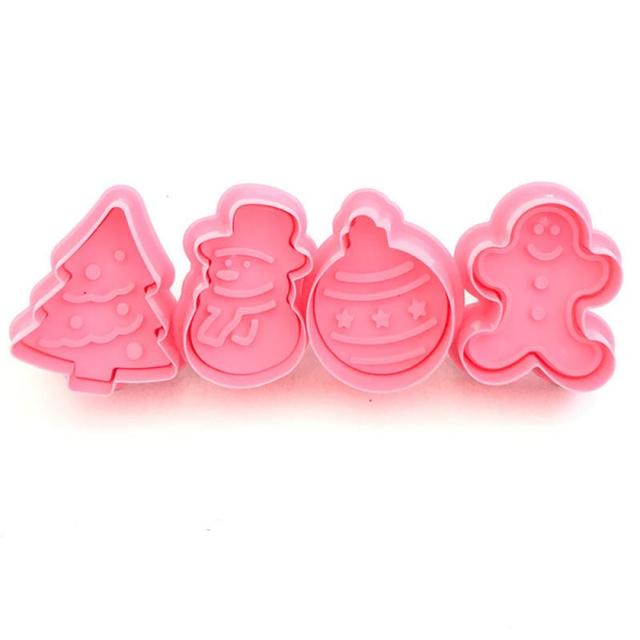 Formy do pieczenia 3D Gingerbread Cookie - 4 sztuki/partia - Boże Narodzenie 2022 - Wianko - 10