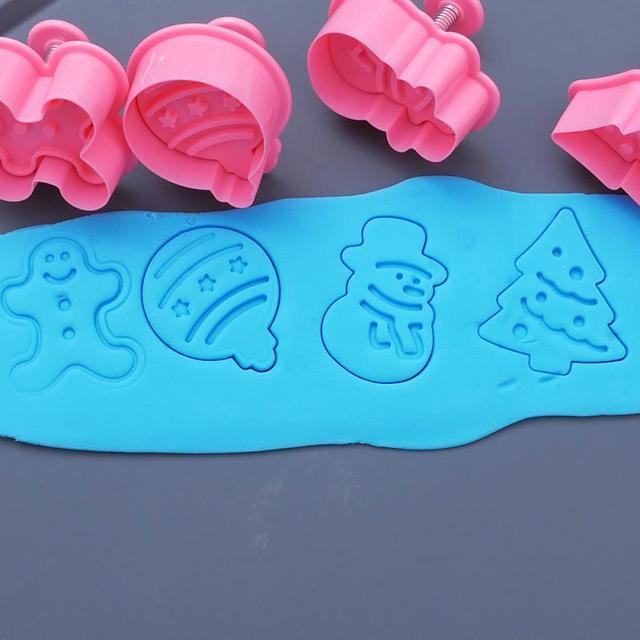 Formy do pieczenia 3D Gingerbread Cookie - 4 sztuki/partia - Boże Narodzenie 2022 - Wianko - 4