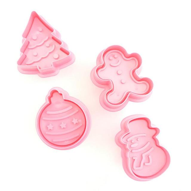 Formy do pieczenia 3D Gingerbread Cookie - 4 sztuki/partia - Boże Narodzenie 2022 - Wianko - 8
