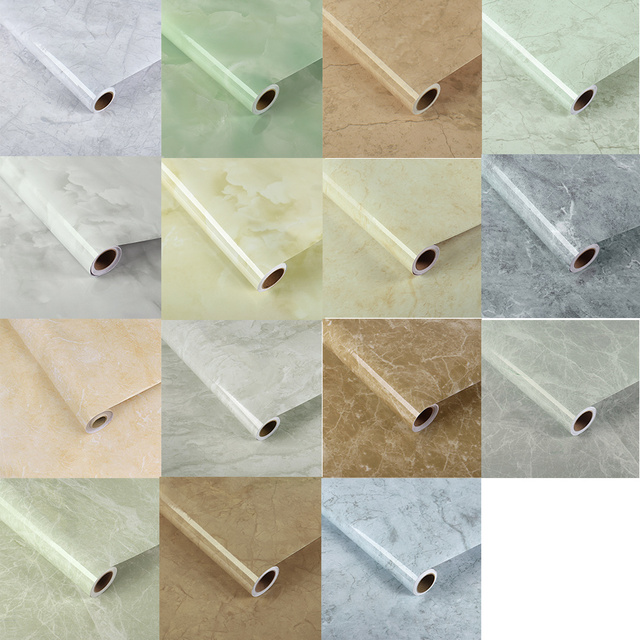Samoklejące tapety marmurowe w wielu kolorach - nowy wzór do dekoracji mebli kuchennych i sypialni, wodoodporne naklejki ściienne - Wianko - 8