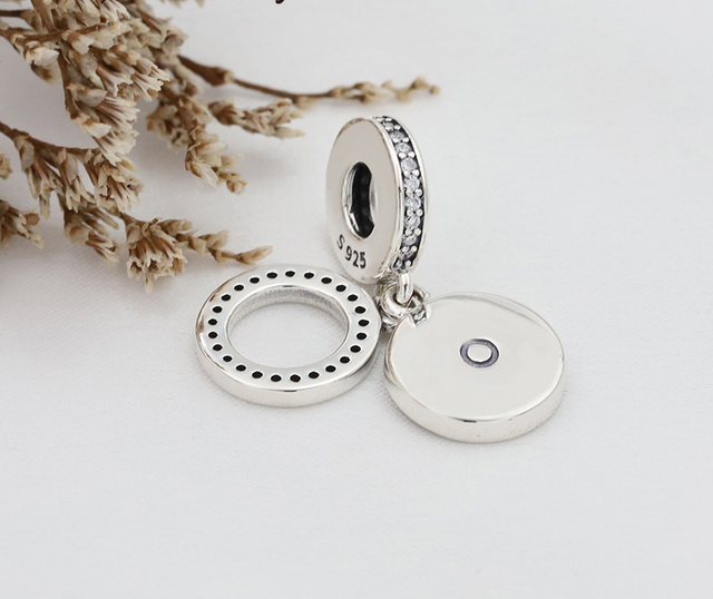 Kryształowe zawieszki Charm do bransoletki i naszyjnika - srebrny wisiorek, 3 kolor, dwuczęściowy - biżuteria DIY - Wianko - 4