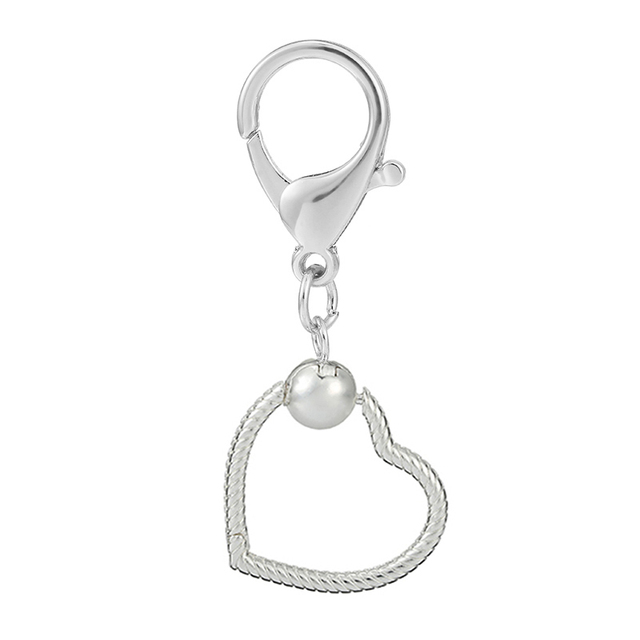 Srebrny brelok kluczyk z motywem owadów - modny dodatek torebki, idealny prezent dla kobiet - Wianko - 2
