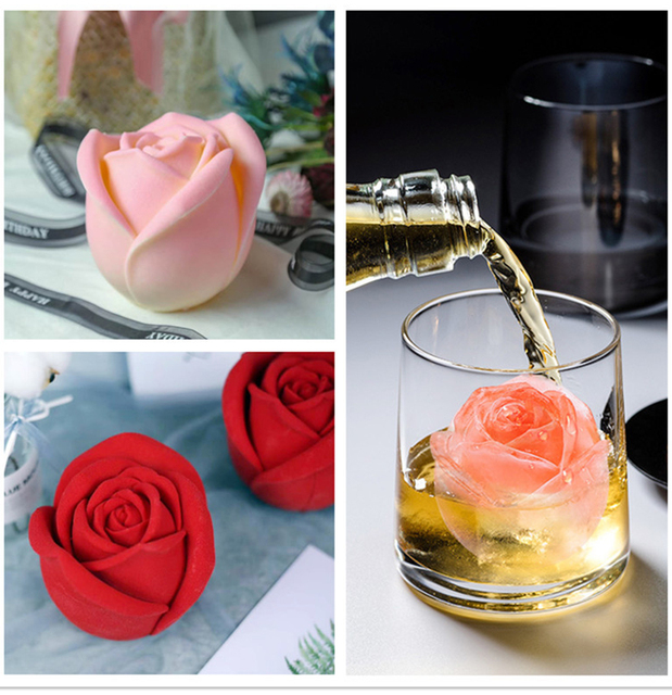 Duża róża - silikonowa forma do 3D tynku, świece zapachowe, robienie mydła - DIY Handmade, ręcznie robiony kwiat - walentynkowy prezent - Wianko - 8