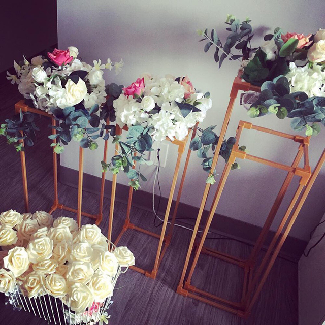 Kolorowe sztuczne piankowe róże ślubne - 25 sztuk - Wianko - 7